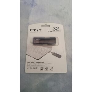 SET OF 3 NEW PNY Memory Flash P-FD32GATT03-EFS2 32 GB Attache Sony Flash Drive